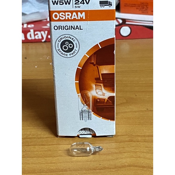 หลอดเสียบ หลอดไฟหรี่ OSRAM T10 12V 5W w5w ราคาหนึ่งหลอด