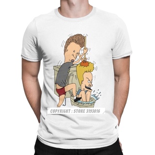 เสื้อยืด พิมพ์ลายการ์ตูน Beavis head Toilet Fun สไตล์พังก์ร็อค สําหรับผู้ชายS-5XL