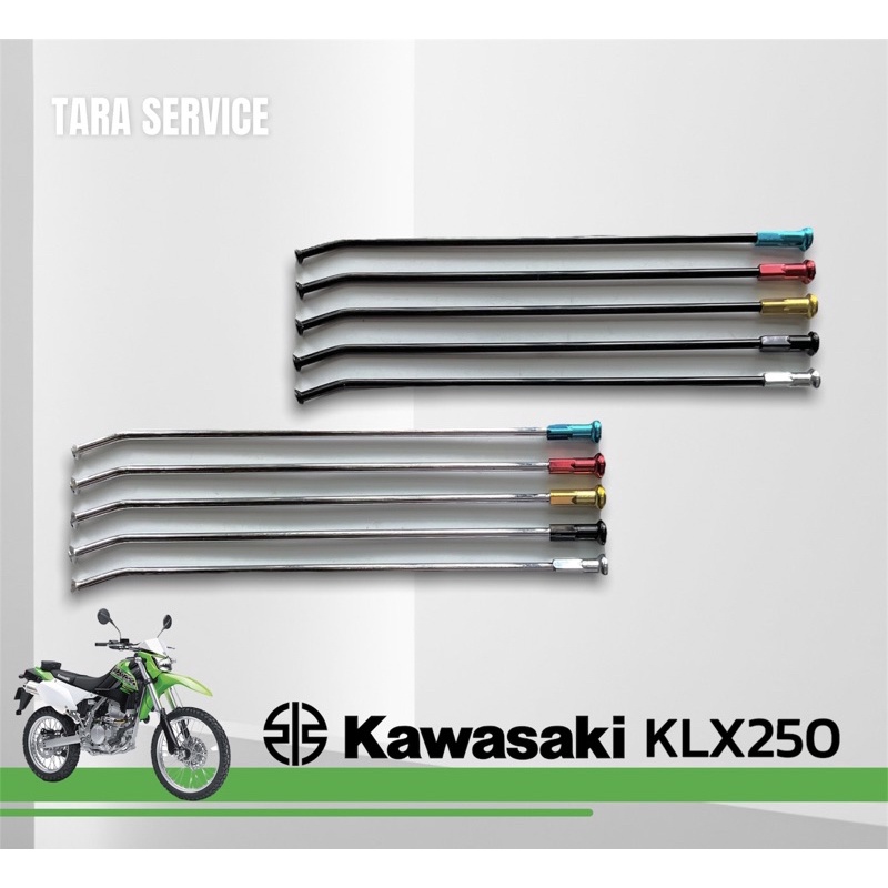 ซี่ลวด DTX/KLX 250 (สำหรับดุมแท้ศูนย์) ซี่ลวดเบอร์9 โต3.5มิล