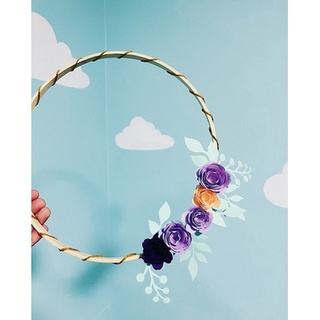 Paper Flower Wreath หรีดตกแต่ง คริสต์มาส ปีใหม่ งานแต่งงาน