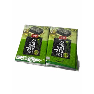 YANGBAN ยังบัน สาหร่ายทะเลปรุงรส ด้วยน้ำมันมะกอก OLIVE OIL แผ่นใหญ่ 20g 1แพค/จำนวน 8 แผ่น ราคาพิเศษ พร้อมส่ง