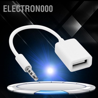 Electron000 3.5 มม. Male Plug Jack To Usb Female Aux อะแดปเตอร์แปลงสายเคเบิ้ลเสียง