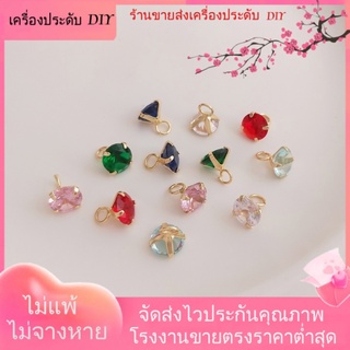 💖เครื่องประดับDIYขายส่ง💖จี้เพทาย ชุบทอง 14K ขนาดเล็ก 7 มม. แฮนด์เมด สําหรับทําเครื่องประดับ สร้อยคอ สร้อยข้อมือ DIY[จี้/ห้อยลูกปัด/สร้อยข้อมือ/สร้อยคอ/ต่างหู]