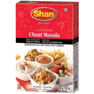 ชาน แชท มาซาลา ชอสสำหรับหมักเนื้อสสัตว์ 100กรัม  Shan Indian Chat Masala powder 100 g