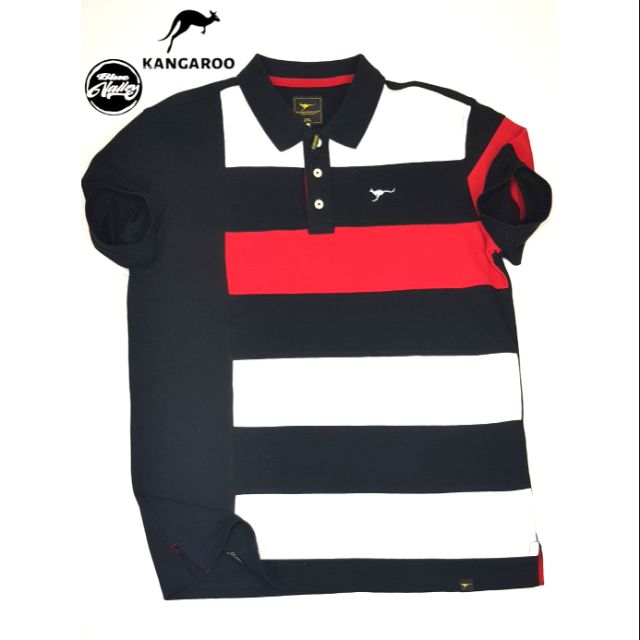 เสื้อยืดโปโลจิงโจ้สไตล์ลําลองธรรมดา KCT-1125B BK
