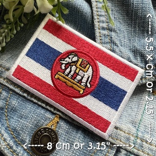 ธงชาติไทย Thailand ตัวรีดแบบปัก อาร์มปัก ตัวรีดติดเสื้อ ตัวรีด ติดกระเป๋า ติดหมวก ติดแจ๊คเก็ต Badge Iron on Embroider...