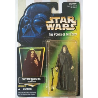 Star wars The power of the force POTF2 Green Card Emperor Palpatine 3.75" (Hologram)