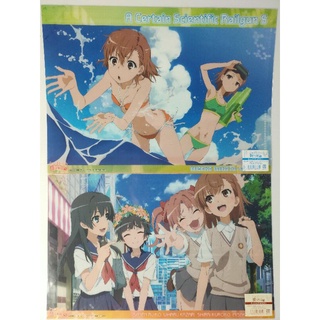 โปสเตอร์อนิเมะ Clear Poster A3 A Certain Scientific Railgun S (29.7×42cm.)