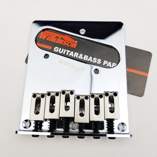 Wilkinson สะพานวินเทจกีตาร์ไฟฟ้าสตริงผ่านทีวี TL สะพานกีตาร์โครเมี่ยมสีเงิน Vintage Bridge for Tele Electric Guitar String Thru Tele TL Guitar Bridge Chrome Silver WOT03