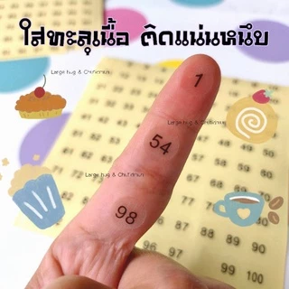 สติ๊กเกอร์ใส 1-10 , 1-20 , 1-50 , 1-500 เส้นผ่าศูนย์กลาง 1 ซม.กันน้ำ