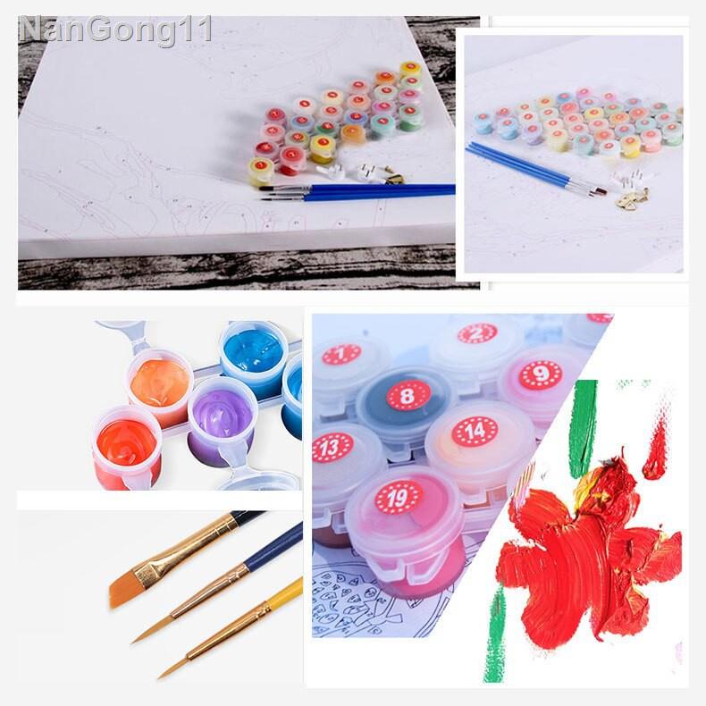 📢 อย่าพลาด Promotion☂▩[ในไทย] ระบายสีตามตัวเลข พร้อมกรอบ DIY ภาพระบายสีตามเลข ภาพวาดสีตามตัวเลข ระบายสีตามเลข ภาพวาดสีต