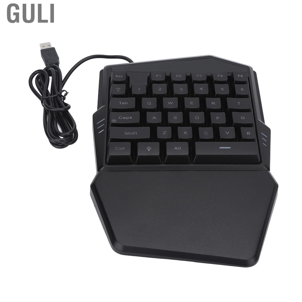 Guli One Handed Gaming Keyboard USB RGB Backlit 35Keys Converter ...