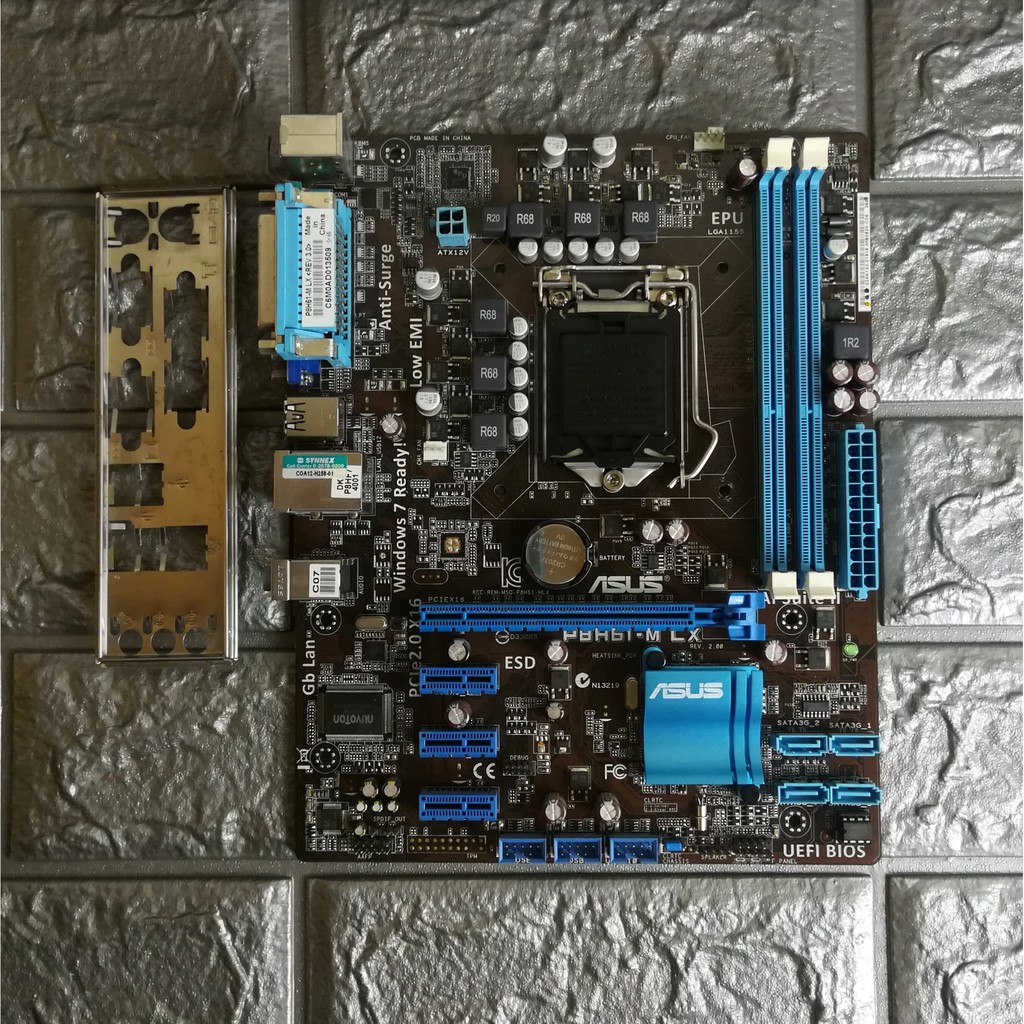 ⚡️เมนบอร์ด ASUS P8 H61-M LX LGA1155 มีฝาหลัง ฟรี Speakerเมนบอร์ด