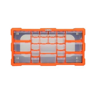 [พร้อมส่ง] HomeDoDee กล่องเก็บอุปกรณ์ 22 ช่อง สีส้ม-ดำ กล่องเครื่องมือช่าง กล่องเครื่องมือ
