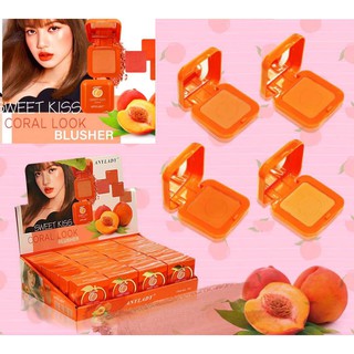 Anylady Sweet kiss blusher  บรัชออน ตลับพีชพร้อมกระจกในตัว