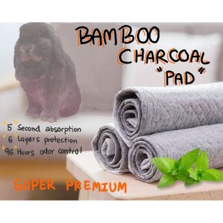 BAMBOO CHARCOAL PAD 5 แผ่น/pack แผ่นรองฉี่ แผ่นซับฉี่ กระต่าย สุนัข แมว