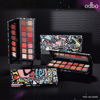 ODBO The Graphicity 14 Color Eyeshadow Palette 12g OD264 เนื้อเนียนละเอียด เกลี่ยและเบลนด์สีเข้าด้วยกันได้อย่างง่ายดาย