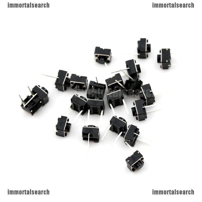 【ICE】 6 x 6 x 5mm Momentary Tactile Tact Push Button 2 Pin Switch DIP 20Pcs