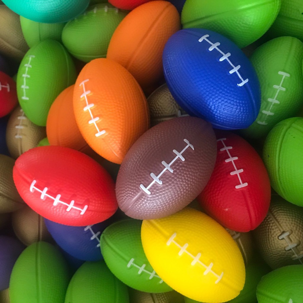 พร้อมส่งไทย  โฟม PU รักบี้，ลูกบอลรักบี้, ลูกบอลอ่อน