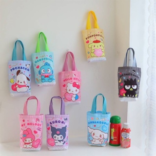 กระเป๋าผ้า Sanrio ลายใหม่ทีมตาหวานสำหรับใส่ขวดน้ำ ใส่ร่ม ใส่ขวดสเปรย์ ใส่ไอแพด ฯลฯ ขนาดใหญ่ขึ้น