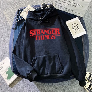 เสื้อกันหนาวแขนยาวลําลอง มีฮู้ด ลาย Stranger Things สไตล์สตรีท สําหรับผู้ชาย และผู้หญิง