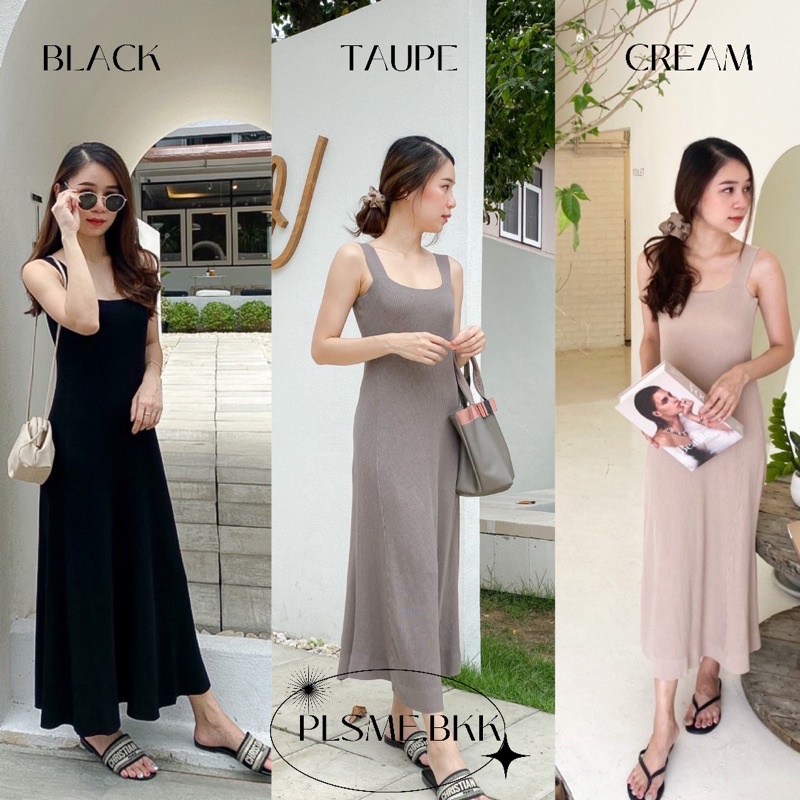 (เก็บโค้ดหน้าร้าน ลด20%) Plsme.bkk ~ “𝑀𝑎𝑟𝑦 𝑘𝑛𝑖𝑡 𝑑𝑟𝑒𝑠𝑠” ชุดเดรสไหมพรม