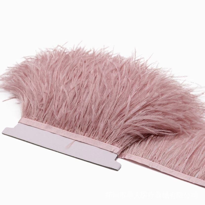 10-15 ซม./Ostrich Feather Trim Plumes ริบบิ้น Gebage สําหรับ DIY ชุดแต่งงานตกแต่งงานฝีมือ Accessorie