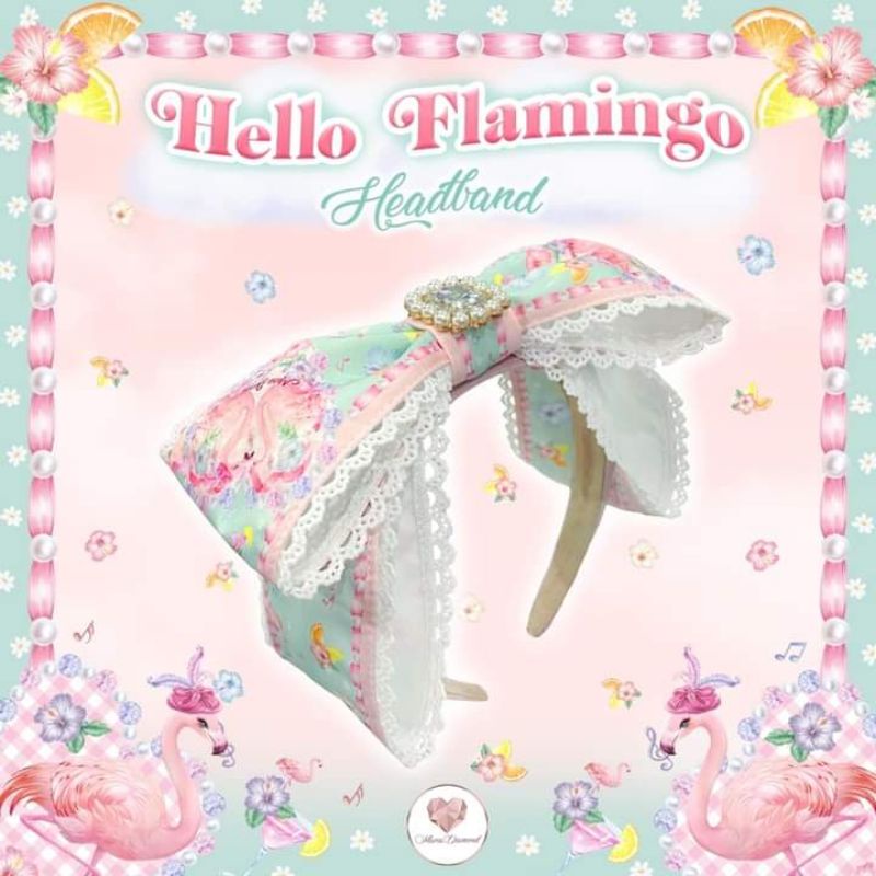 Maria diamond 💎คาดผมHello Flamingo Headband💎✨