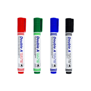 Double A Whiteboard Marker : ปากกาไว้ท์บอร์ด มี 4 สี จำหน่ายแบบกล่อง
