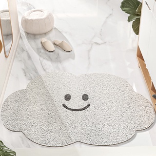 พรมเช็ดเท้า PVC ลายการ์ตูนเมฆ กันลื่น สําหรับครัวเรือน