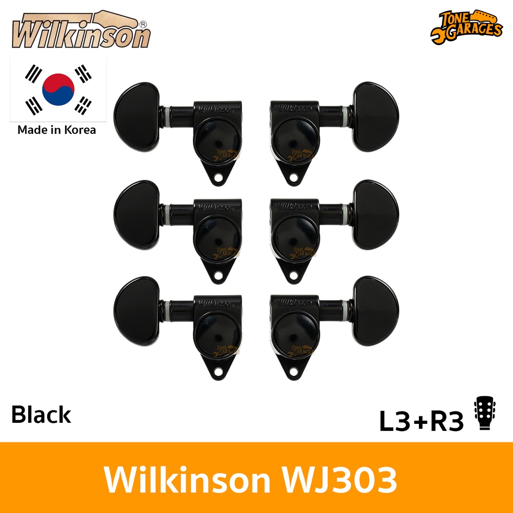 Wilkinson WJ303 ลูกบิดกีต้าร์ ทรง Gibson Epiphone แบบ L3+R3 สี Black งานเกาหลีแท้