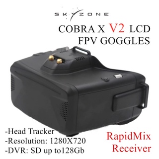 Skyzone Cobra S 800x480 4.3 นิ้ว Cobra X 1280x720 4.1 นิ้ว 5.8G 48CH RapidMix หัวรับสัญญาณ DVR Goggles FPV โดรนแข่งขัน