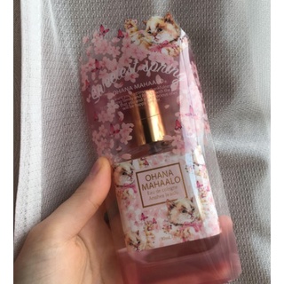 Spot Japan OHANA MAHAALO รุ่นลิมิเต็ด อิดิชั่น Cat Play Chun Sakura Girl Heart Elegant Sakura Eau De Toilette 30ml