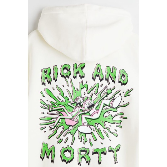 เสื้อกันหนาว มีฮู้ด ลายฉลาก HM HNM ORIGINAL FULL LABEL - RICK AND MORTY ...