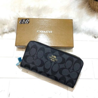 กระเป๋าสตางค์ใบยาว 1 ซิป COACH  งานเกรดเอ พร้อมกล่อง