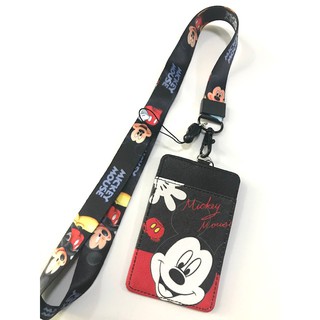 MICKEY MOUSE  F B  สายคล้องคอ สายคล้องบัตร ที่ใส่บัตร ซองใส่บัตร ที่ใส่บัตร พร้อมสายคล้องคอ ลาย MICKEY MOUSE manopnest