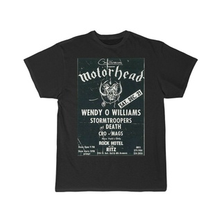 T-shirt  ขายดี เสื้อยืดลําลอง แขนสั้น พิมพ์ลายโปสเตอร์ MOTORHEAD WOW สําหรับผู้ชาย CAdhok50LJidcl83S-5XL