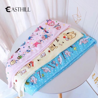 Easthill Sanrio LittleTwinStars Hello Kitty Cinnamoroll Mymelody หมวกคลุมผม ผ้าฟลีซ แบบหนา เช็ดหัว ผ้าขนหนูผมแห้ง