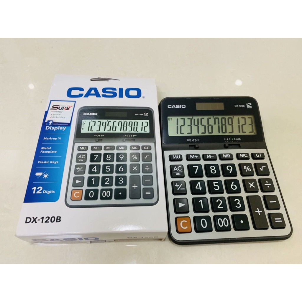 Casio DX-120B เครื่องคิดเลขตั้งโต๊ะ 12หลัก ของแท้100 รับประกันศูนย์ ...