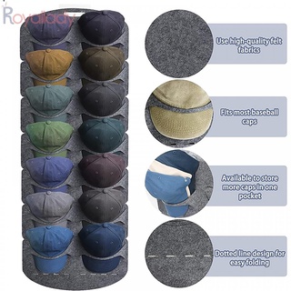 #ROYALLADY#non-woven fabric Cap Hat storage Rack Organizer with 14 Pockets Hat Display Keep Hat Shape