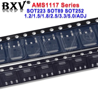 หลอดคริสตัล AMS1117 AMS1117-1.2V AMS1117-1.5V AMS1117-1.8V AMS1117-2.5V AMS1117-3.3V AMS1117-5.0V AMS1117-ADJ SOT223 SOT89 TO252 10 ชิ้น