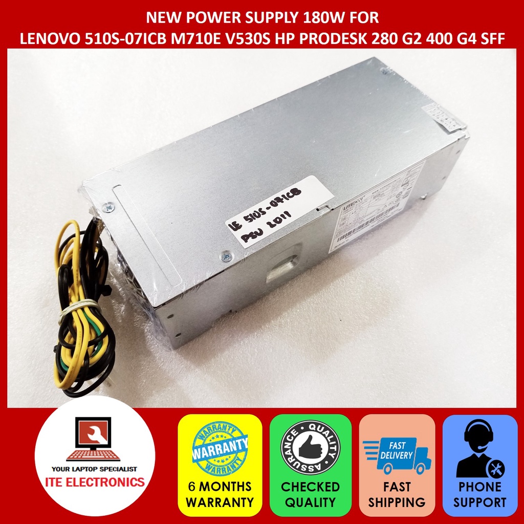 ใหม่ LENOVO 510S-07ICB M710E V530S SFF HP PRODESK 280 G2 400 G4 SFF 180W POWER SUPPLY 00PC767 PA-181