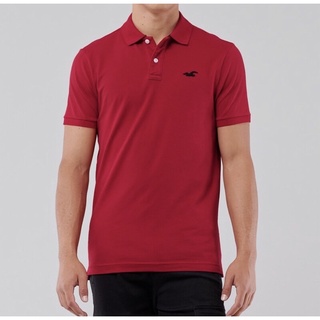 ⏸HOLLISTER SLIM FIT POLO SHIRT WITH LOGO เสื้อโปโลแขนสั้นแบรนด์