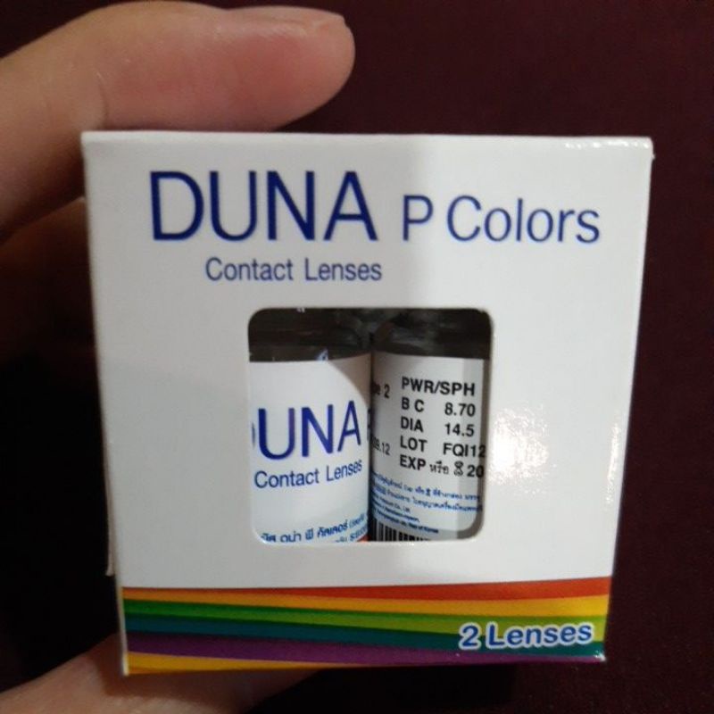 คอนแทคเลนส์สีเทา DUNA P Colors (Big Eye) Contact Lens ของแท้ สายตา -4.00 แบบรายเดือน