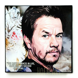 Mark Wahlberg มาร์ค วอห์ลเบิร์ก นักแสดง หนัง รูปภาพ​ติดผนัง pop art กรอบรูป แต่งบ้าน ของขวัญ โปสเตอร์ รูปภาพ