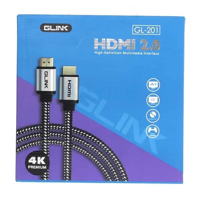 สายของแท้ HDMI 4K GLINK 2.0 (GL-201) ยาว 20m เมตร คุณภาพดี 4K Ultra HD Resolution GL201