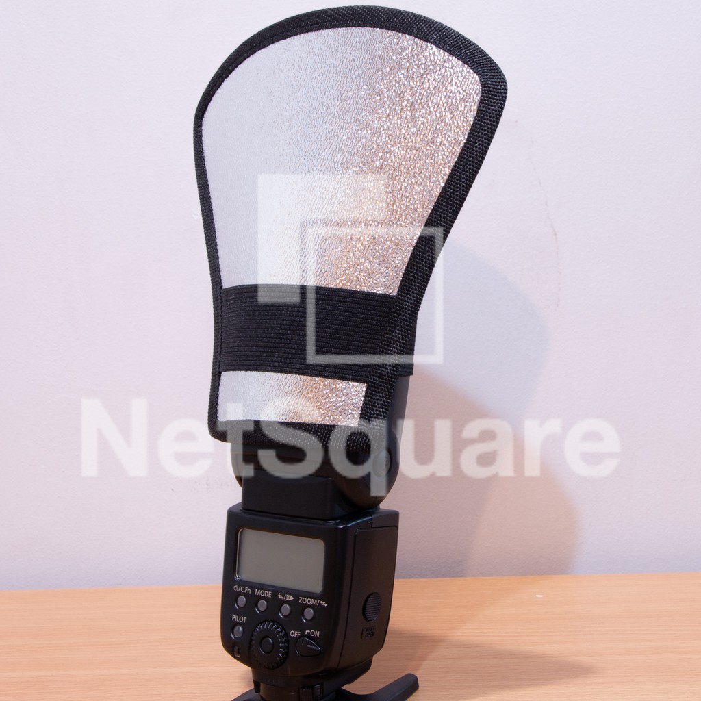 Flash Bounce Reflector Diffuser แผ่นกระจายแสง แผ่นสะท้อนแสงแฟลช ถ่ายรูป