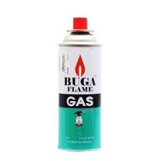 แก๊สกระป๋อง บูกก้า BUGA FLAME GAS แก๊สเติมไฟแช๊ค​ แก๊สกระป๋องใหญ่ 375 Ml