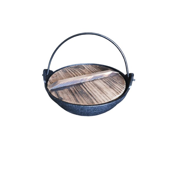 หม้อนาเบะ หม้อสุกี้ญี่ปุ่น หม้อชาบู หม้อ เหล็กหล่อ หม้อ​ซุป พร้อมฝาไม้ปิด สามารถใช้ได้กับเตาทุกประเภท - รูปที่ 4