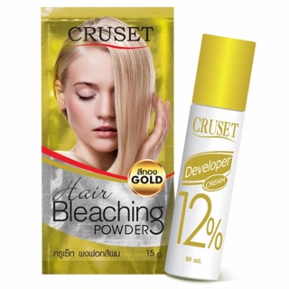 ครูเซ็ท ผงฟอก/กัดสีผม ก่อนทำสี 15 กรัม Cruset Hair Bleaching Powder 15g.